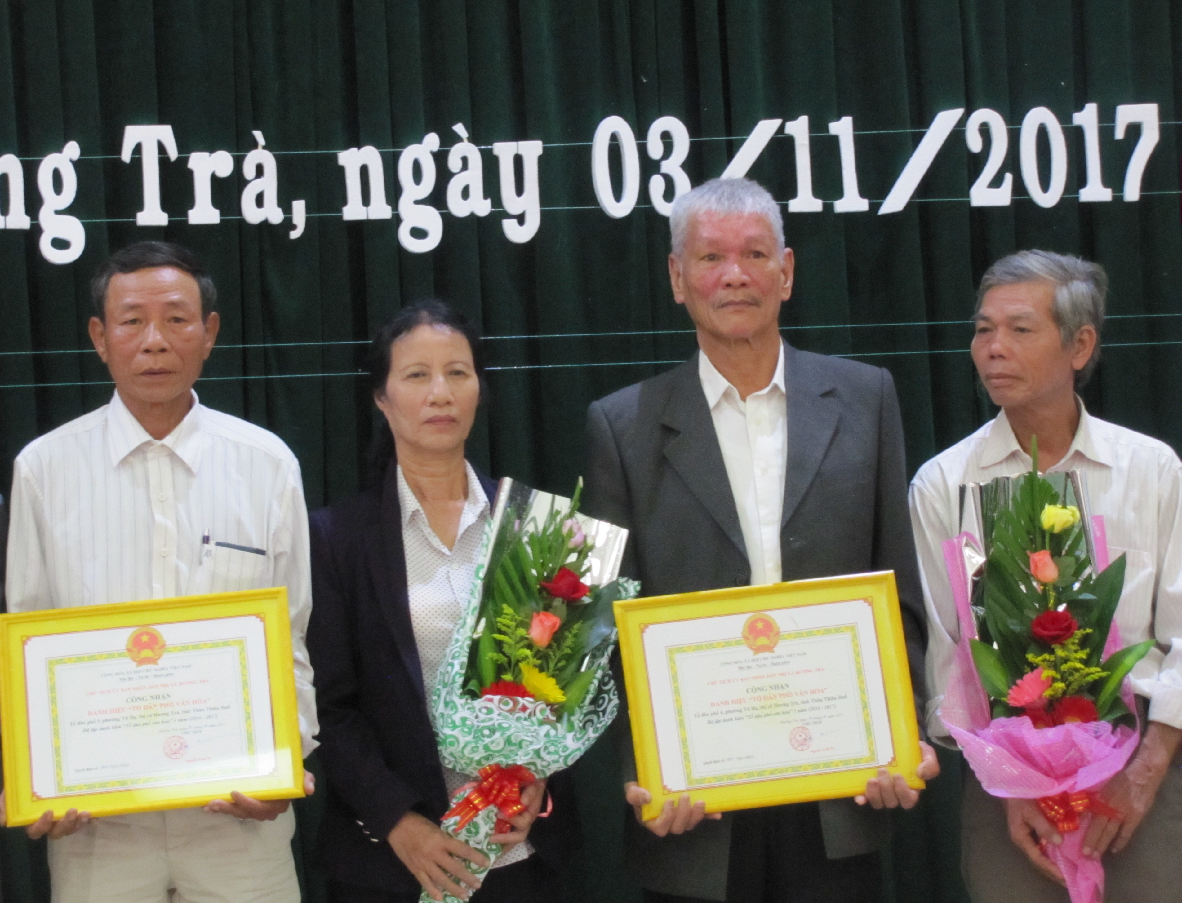 Hương Trà công nhận 58 thôn, tổ dân phố đạt chuẩn văn hóa